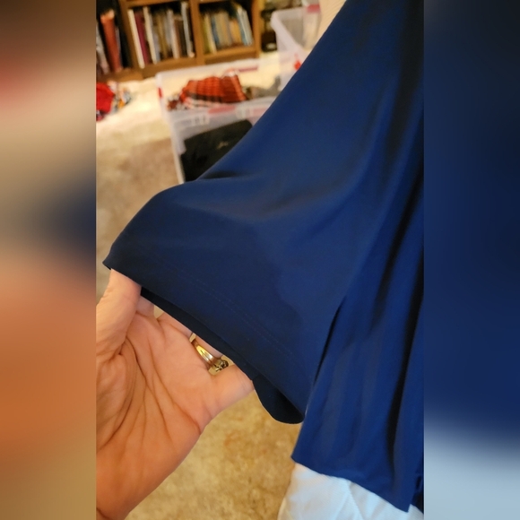 Slinky Brand Blue 3/4 Sleeve Jacket 2X - Picture 3 of 4